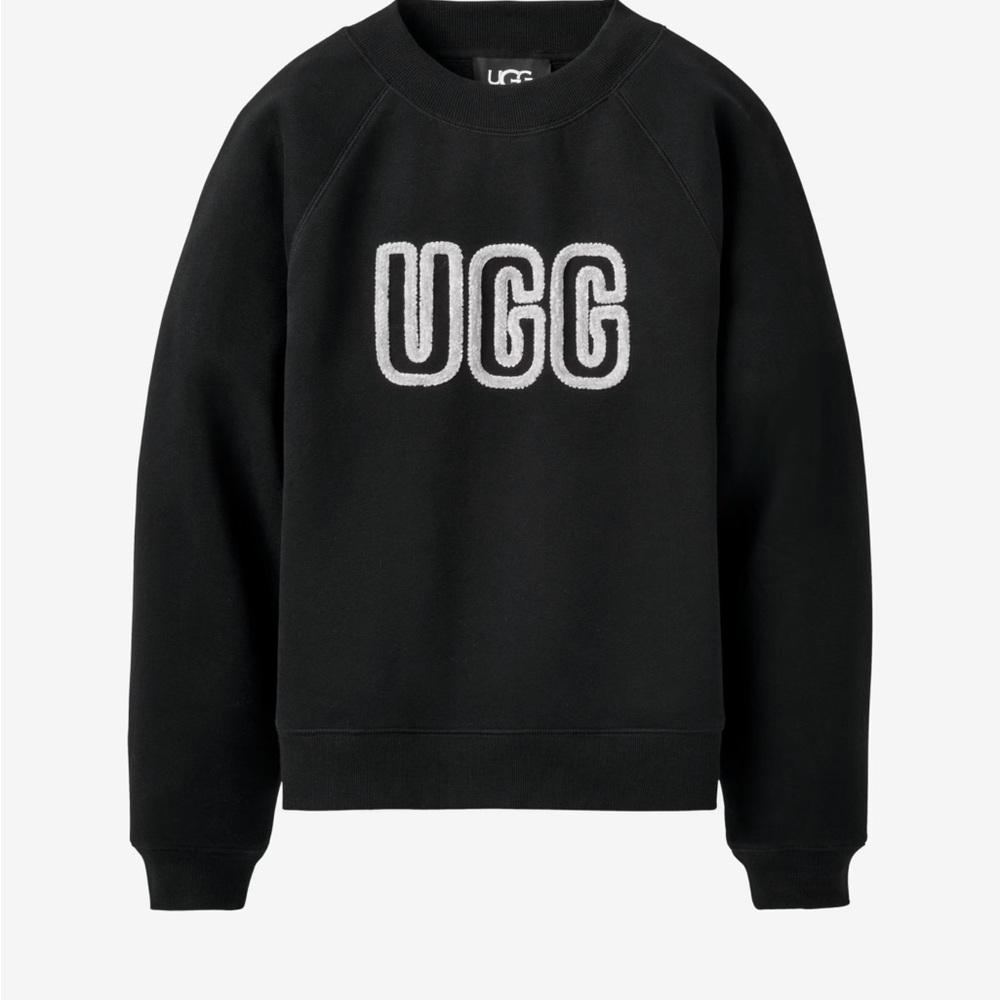 UGG Black Crewneck Sweatshirt with White Logo